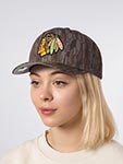 Бейсболка MITCHELL NESS арт. HP15005-CBHCAMO Chicago Blackhawks NHL (серый / коричневый)